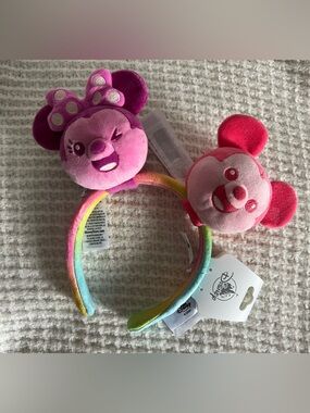 2026 Disney Park Create Your Own Plush Character Tie Dye Mickey Minnie Headband